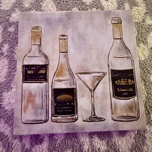 Wine and Martini Glass Canvas Art
